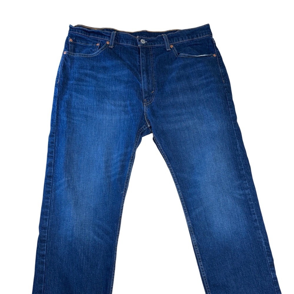 Levis 505 Regular Fit Mens Dark Wash Straight Leg Denim Jeans 38 x 30 J3